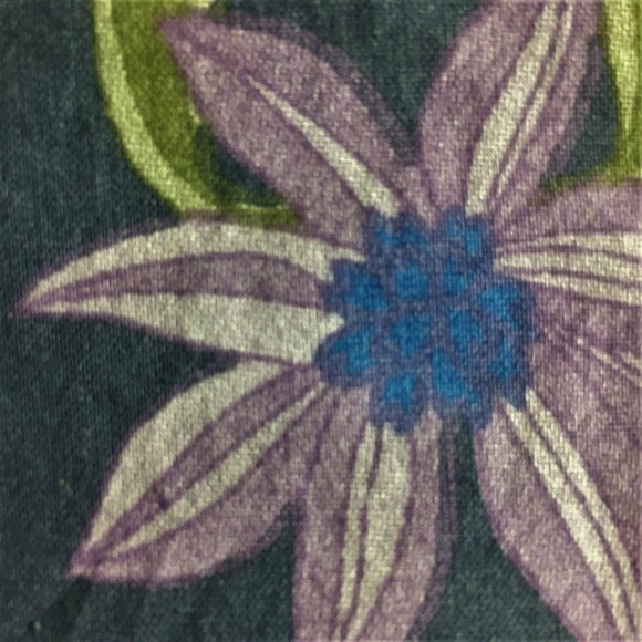 new NAVY Wild Sage Julianna Floral 100% Cotton Back Tab Window Curtain 84"Lx50"W - Picture 11 of 13